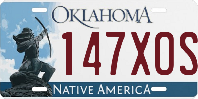 OK license plate 147XOS