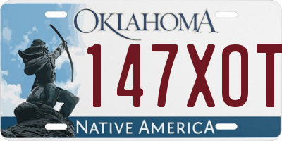 OK license plate 147XOT
