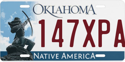 OK license plate 147XPA