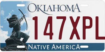 OK license plate 147XPL