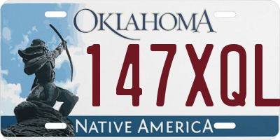 OK license plate 147XQL