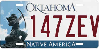 OK license plate 147ZEV