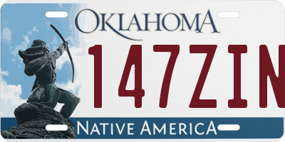 OK license plate 147ZIN