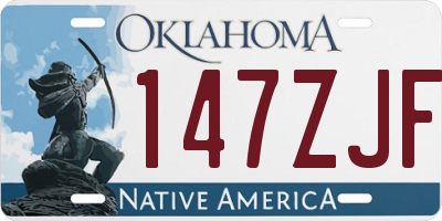 OK license plate 147ZJF