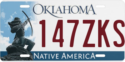 OK license plate 147ZKS