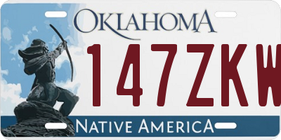 OK license plate 147ZKW