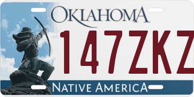 OK license plate 147ZKZ