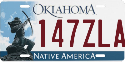 OK license plate 147ZLA