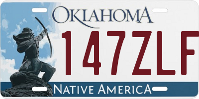 OK license plate 147ZLF