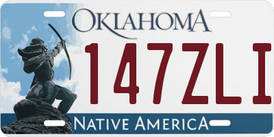OK license plate 147ZLI