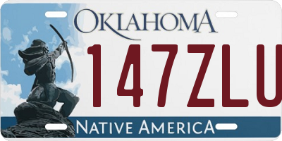 OK license plate 147ZLU