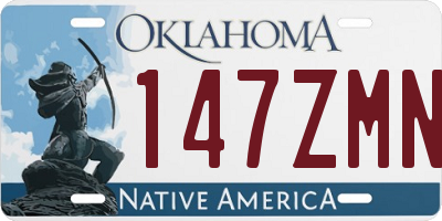 OK license plate 147ZMN