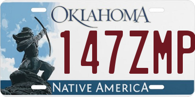 OK license plate 147ZMP