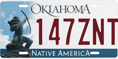 OK license plate 147ZNT