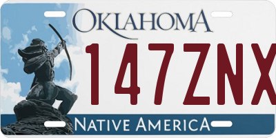 OK license plate 147ZNX