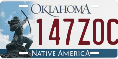 OK license plate 147ZOC