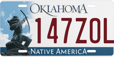 OK license plate 147ZOL