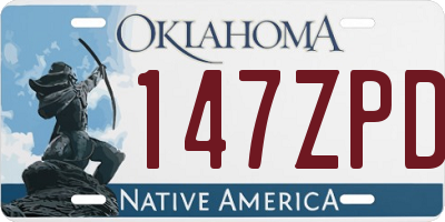 OK license plate 147ZPD
