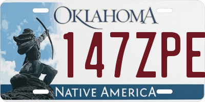 OK license plate 147ZPE