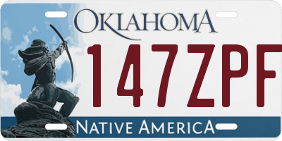 OK license plate 147ZPF