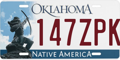 OK license plate 147ZPK