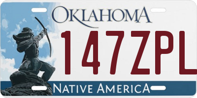 OK license plate 147ZPL
