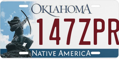 OK license plate 147ZPR