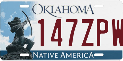 OK license plate 147ZPW
