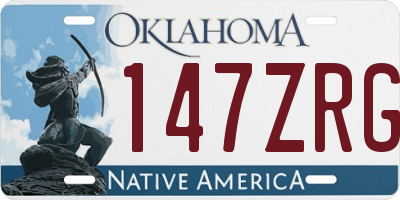 OK license plate 147ZRG