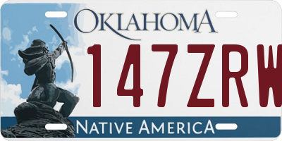 OK license plate 147ZRW