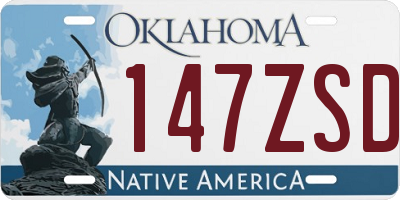 OK license plate 147ZSD