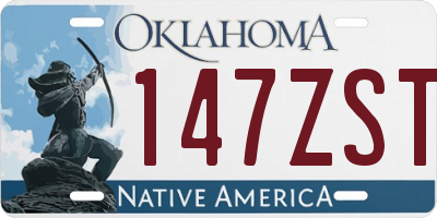 OK license plate 147ZST