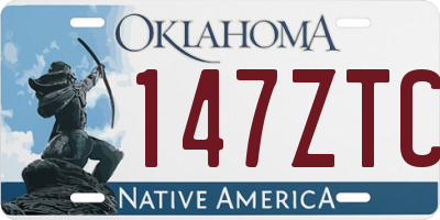 OK license plate 147ZTC