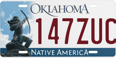 OK license plate 147ZUC