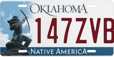 OK license plate 147ZVB
