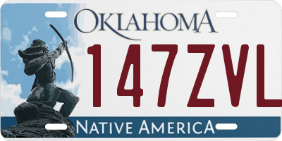 OK license plate 147ZVL