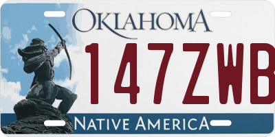 OK license plate 147ZWB