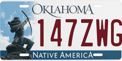 OK license plate 147ZWG