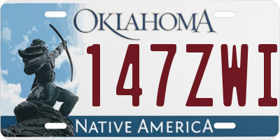 OK license plate 147ZWI