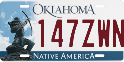 OK license plate 147ZWN