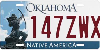 OK license plate 147ZWX