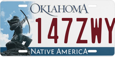 OK license plate 147ZWY