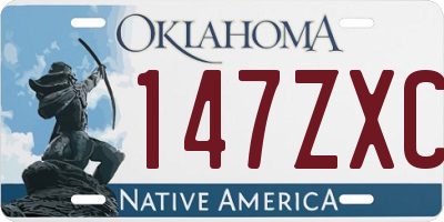 OK license plate 147ZXC