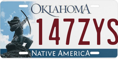 OK license plate 147ZYS