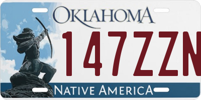 OK license plate 147ZZN