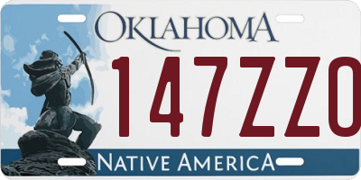 OK license plate 147ZZO