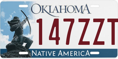 OK license plate 147ZZT