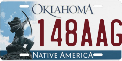 OK license plate 148AAG