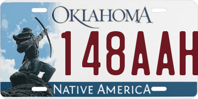 OK license plate 148AAH