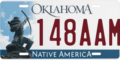 OK license plate 148AAM